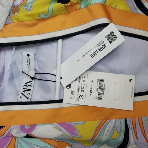 NWT Zara Multicolor Belted Kimono Size S - Picture 11 of 11